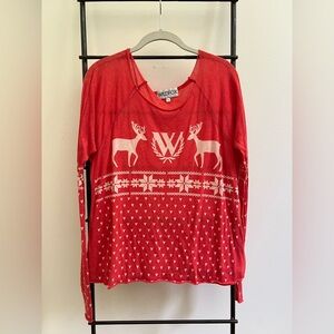 Wildfox Festive Red Deer Shirt
